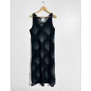 Cover Me Vintage Rare Black Mesh Like Beach Cover up or Dress